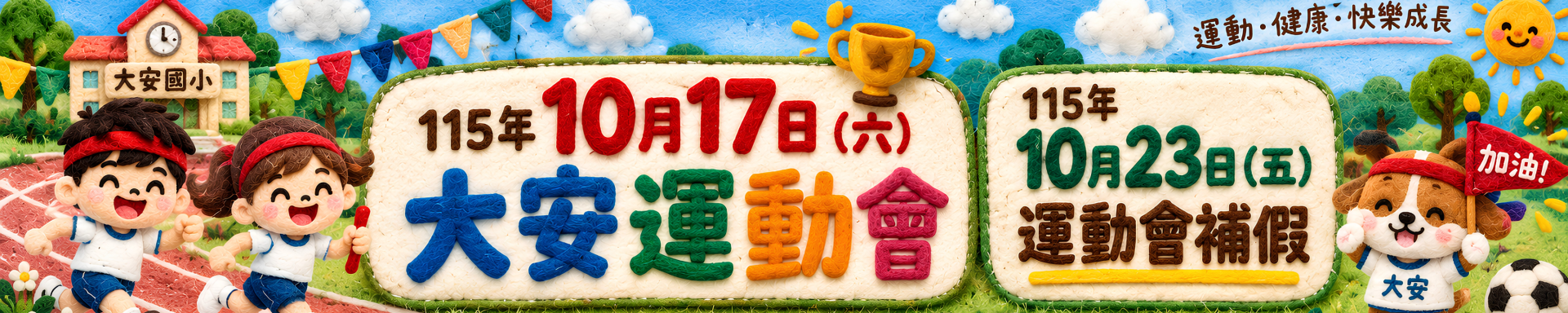 大安運動會歡迎你橫幅